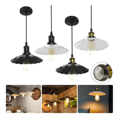 (Black(Iron)) 85-245V Modern Vintage Industrial Retro Loft Iron Cage Ceiling Lamp Shade Pendant 