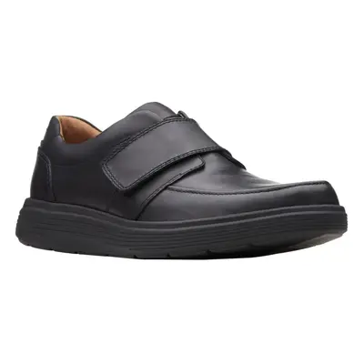 (7 UK, Black) Clarks Mens Un Abode Strap Leather Shoes