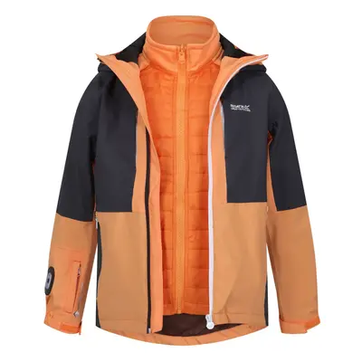 (7-8 Years, Apricot Crush/Seal Grey) Regatta Childrens/Kids Hydrate VIII in Waterproof Jacket