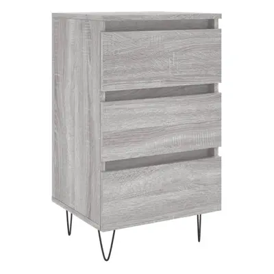 (grey sonoma, pcs) vidaXL Bedside Cabinets Bedside Table Nightstand pcs Black Engineered Wood