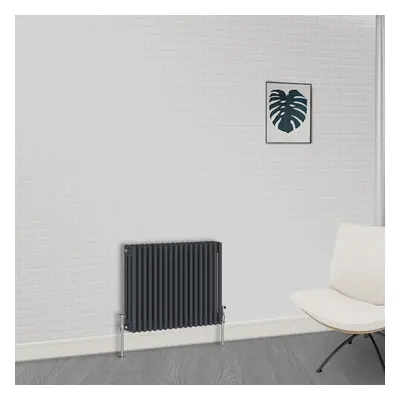 (600 x 830mm-3 Column) NRG Traditional Anthracite Cast Iron Style Radiator