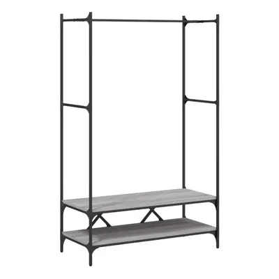 (grey sonoma) vidaXL Clothes Rack with Shelves Hall Coat Rack Garment Racks Engineered Wood