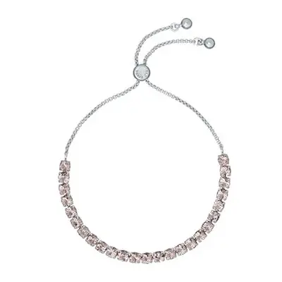 Ted Baker Melrah Crystal Adjustable Tennis Bracelet for Women (Silver/Vintage Rose Crystal)