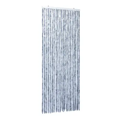 vidaXL Fly Curtain Door Curtain Fly Screen Curtain Silver 100x200 cm Chenille