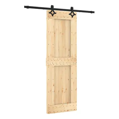 vidaXL Sliding Door Barn Door with Hardware Set Interior Door Solid Wood Pine