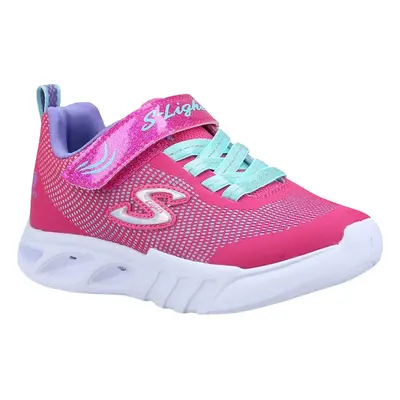 (12.5 UK Child, Pink/Blue/Purple) Skechers Girls Flicker Flash Trainers