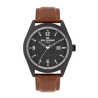 Ben Sherman Mens Analogue Classic Quartz Watch with Leather Strap WB040TB