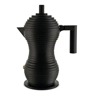 Alessi MDL023 BB Pulcina Stovetop Espresso Maker Black, 3-cup