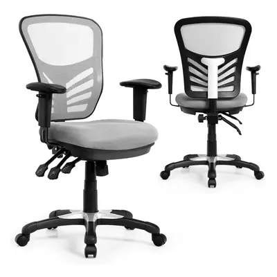 Reclining Mesh Office Chair Ergonomic Adjustable With Lumbar Support