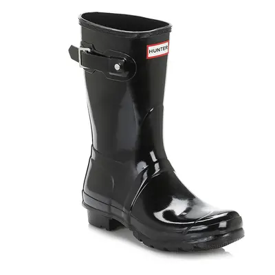 (UK 3) Hunter Original Gloss Short Black Synthetic Wellington Boots