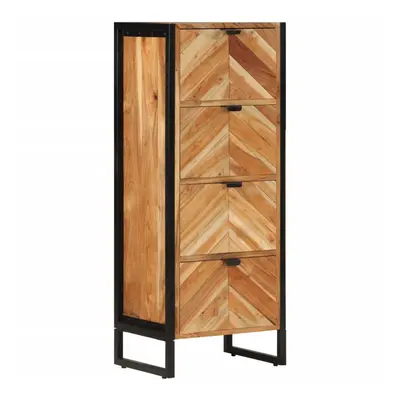 vidaXL Bathroom Cabinet Vanity Unit Storage Cupboard Solid Wood Acacia & Iron