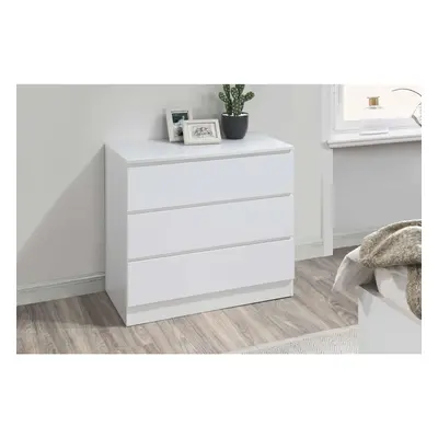 White Chest of Drawers Birlea Oslo Scandia Retro