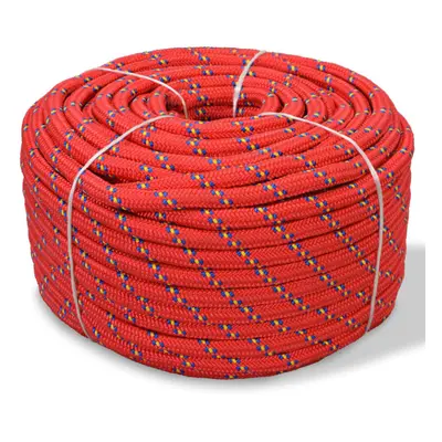 vidaXL Marine Rope Polypropylene 8mm 500m Red Anchor Dock Coil Boat Line Cable