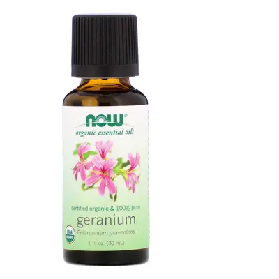 NOW Foods, Organic Essential Oils, Geranium, fl oz (30 ml)