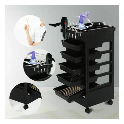 6 Tier Beauty Salon Trolley Easy to Move Nail Technician Hairdresser Trolley UK