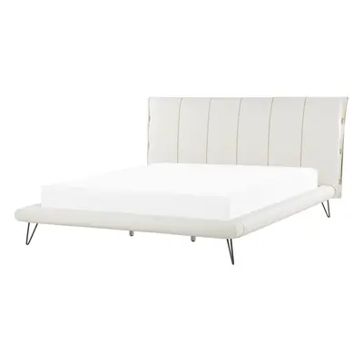 Bed Faux Leather BETIN x cm (EU Super King) Cream