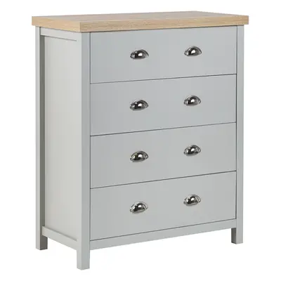 4 Drawer Chest CLIO Light Grey