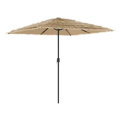 vidaXL Garden Parasol with Steel Pole Outdoor Umbrella Patio Sun Parasol Brown