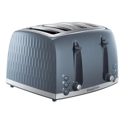 Russell Hobbs Honeycomb Slice Toaster (Independent & Extra wide slots with high lift, Browning l