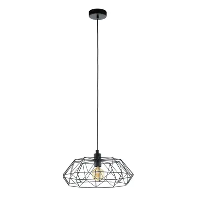 Hanging Ceiling Pendant Light Black Cage Shade 1x 60W E27 Hallway Feature Lamp