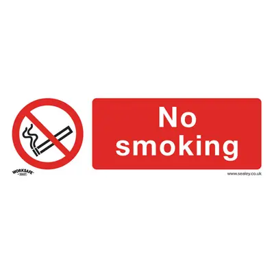 10x NO SMOKING Health & Safety Sign - Rigid Plastic x 100mm Warning Plate