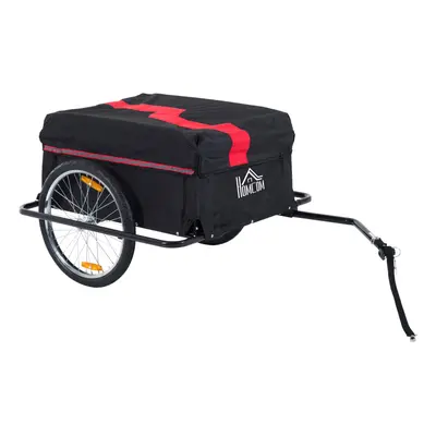 Aosom Elite Two-Wheel Bicycle Large Cargo Wagon Trailer with Folding Storage