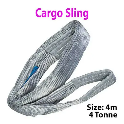 4m Tonne (4000KG) Flat Webbing Strong Cargo Sling Lifting Crane Hoist Strap