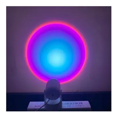 (Type B) USB Sunset Projection Lamp Aesthetic Table Lamp Anti-glare LED Night Light Romantic Vis