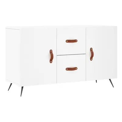 (white) vidaXL Sideboard Storage Cabinet Cupboard Side Cabinet Black Engineered Wood