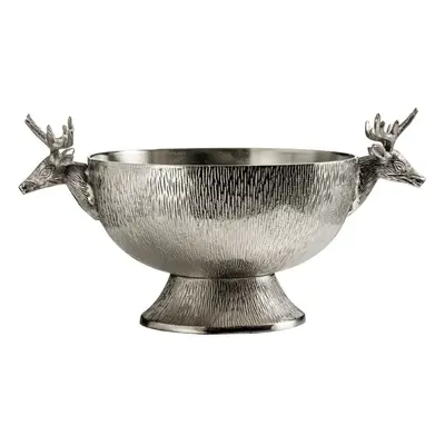 Stag Punch Bowl - Nickel Finish