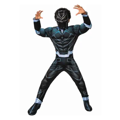 (7-8 Years, Black/Blue/Grey) Avengers Childrens/Kids Black Panther Costume Set