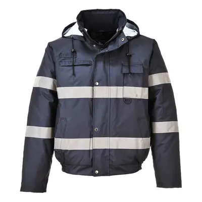 (L, Navy) Portwest Iona Lite Reflective Work Bomber Jacket