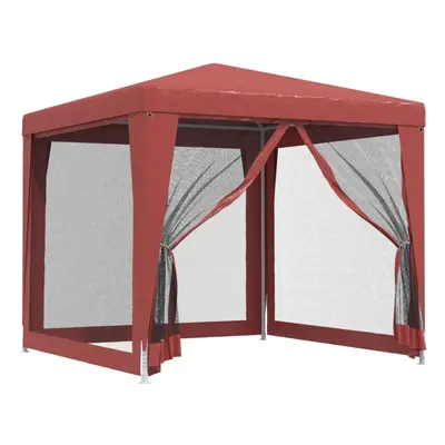 (Red, x x cm (L x W x H)) vidaXL Party Tent with Mesh Sidewalls Canopy Gazebo Multi Colours Mult