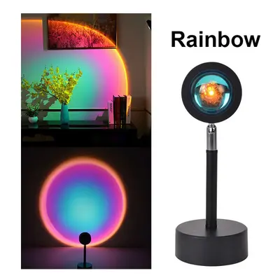 (Rainbow) USB Rainbow Sunset Red Projector Led Night Light