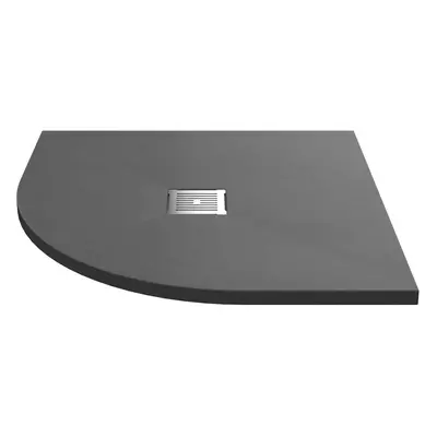 900mm Premium Slimline Quadrant Shower Tray - Slate Grey