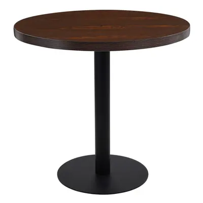 vidaXL Bistro Table Dark Brown 80cm MDF Coffee Bar Dinner Dining Desk Stand