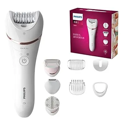 Philips Epilator Series 8000, Wet & Dry hair removal for legs and body, Powerful epilation, acce