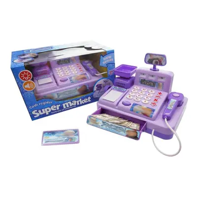 () Electric Multi-functional Simulation Cash Register Play House Game Puzzle Toy Set with Light 