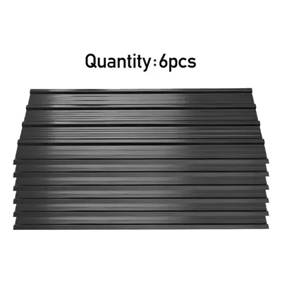 (Charcoal Black) Set of Steel Corrugated Panels for Roofing, Carports, Tool Sheds