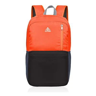 (Orange) 20L Foldable Backpack Ultralight Outdoor Travel Waterproof Folding School Bag Camping