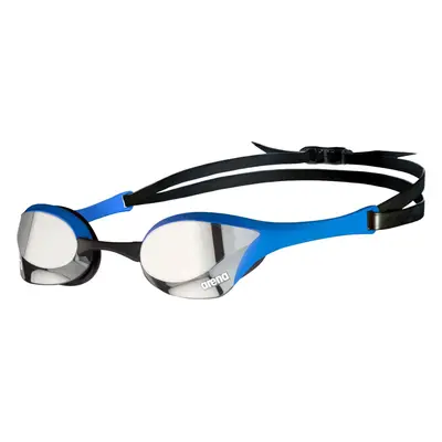 (Silver/Blue) Arena Cobra Ultra Swipe Mirror Swim Adult Racing UV Swimming Goggles