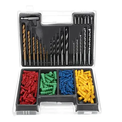 300pcs 2-10mm HSS Twist Drill Bit Set Metric Wall Plugs Impact Wood Working Tool With Case