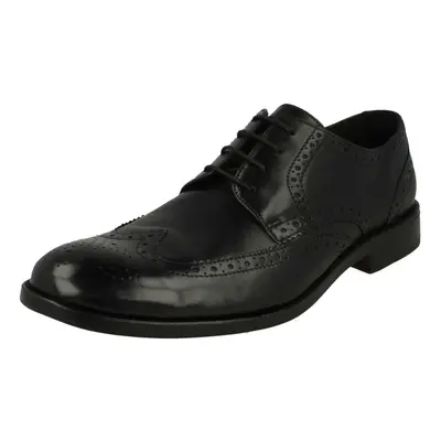 (UK 8.5, Black) Mens Clarks Formal Brogue Detailed Shoes James Wing - G Fit