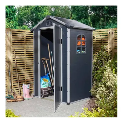 43 Airevale Plastic Apex Shed - Dark Grey