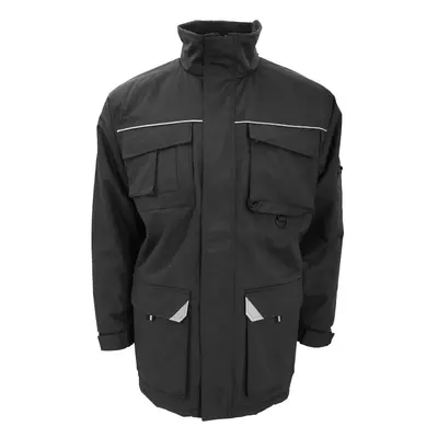 (L, Black) Result Mens Sabre Long Work Coat