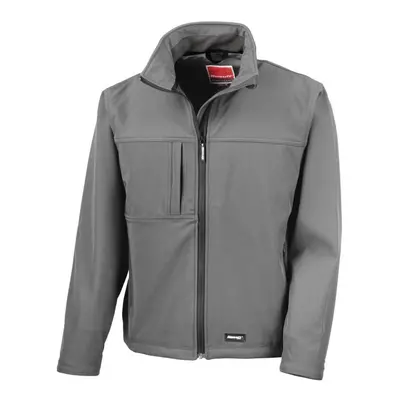 (M, Grey) Result Mens Classic Softshell Breathable Jacket