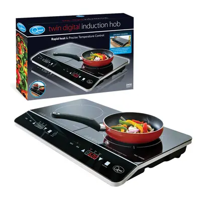 Quest Digital Double Induction Hob/Hot Plate, Heat & Timer Control