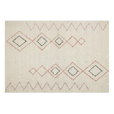 Cotton Area Rug x cm Beige GUWAHATI