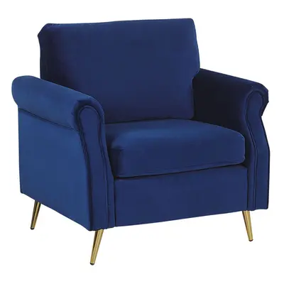 Armchair VIETAS Velvet Navy Blue