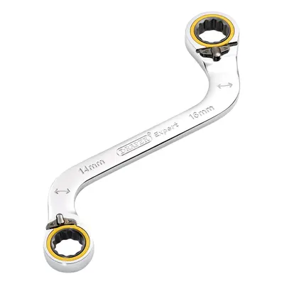 Draper 14X16MM RATCHET SPAN HI-TORQÃ Double Ring Ratchet S-Shape Spanners